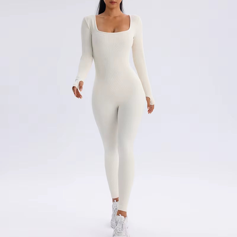 Yoga One Piece Women'S Sportswear Yoga Suit Long Sleeve One Piece Clothes One Piece Fitness Clothing Fitness Suit