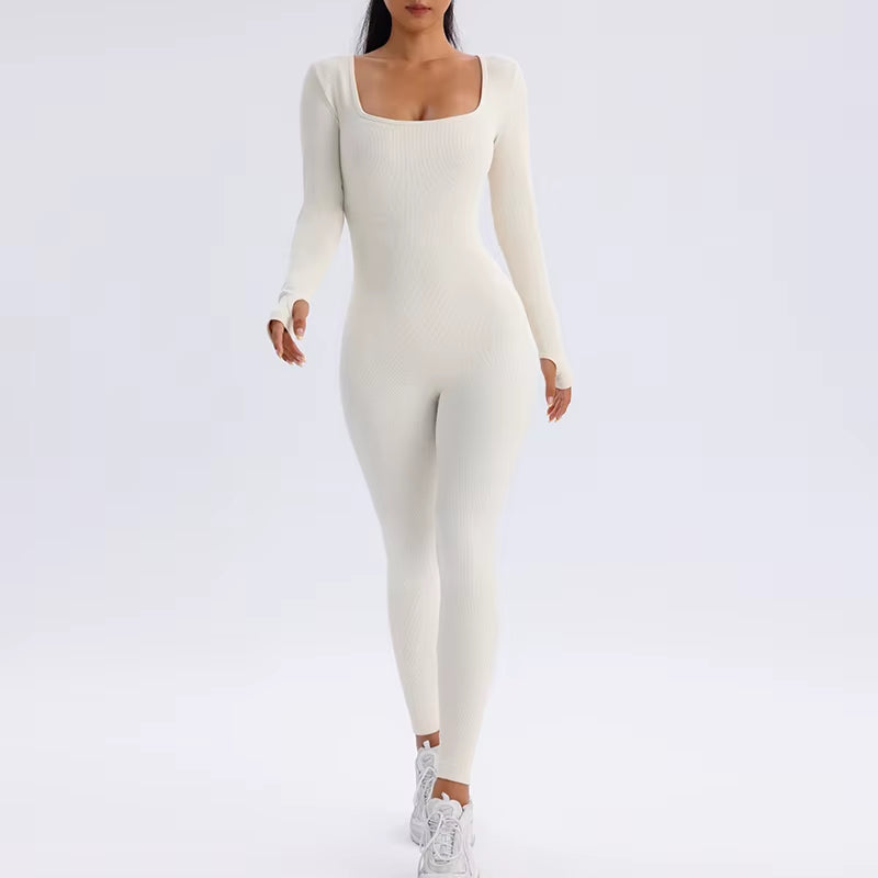 Yoga One Piece Women'S Sportswear Yoga Suit Long Sleeve One Piece Clothes One Piece Fitness Clothing Fitness Suit