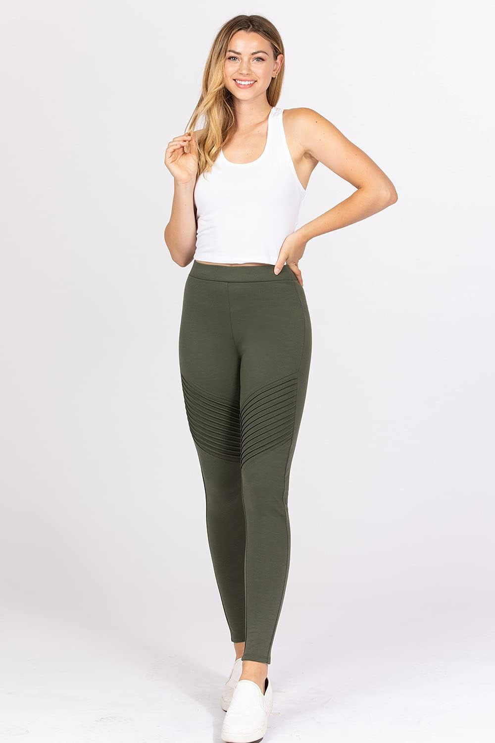 Women'S Pintuck Detail Long Ponte Pants