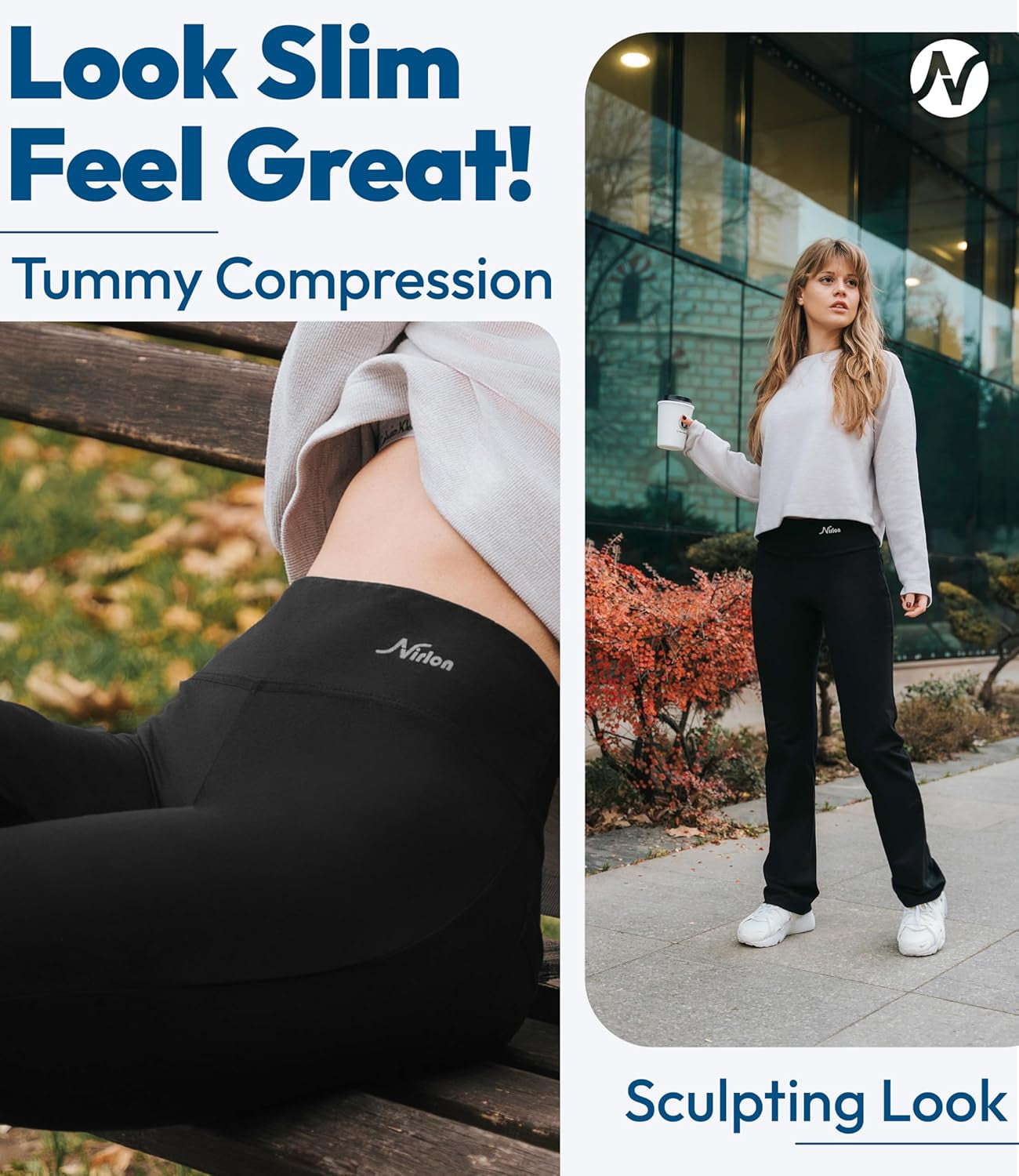 Straight Leg Yoga Pants - Yoga Pants for Women Soft & Breathable Womens Leggings for Gym & Yoga Regular & plus Size