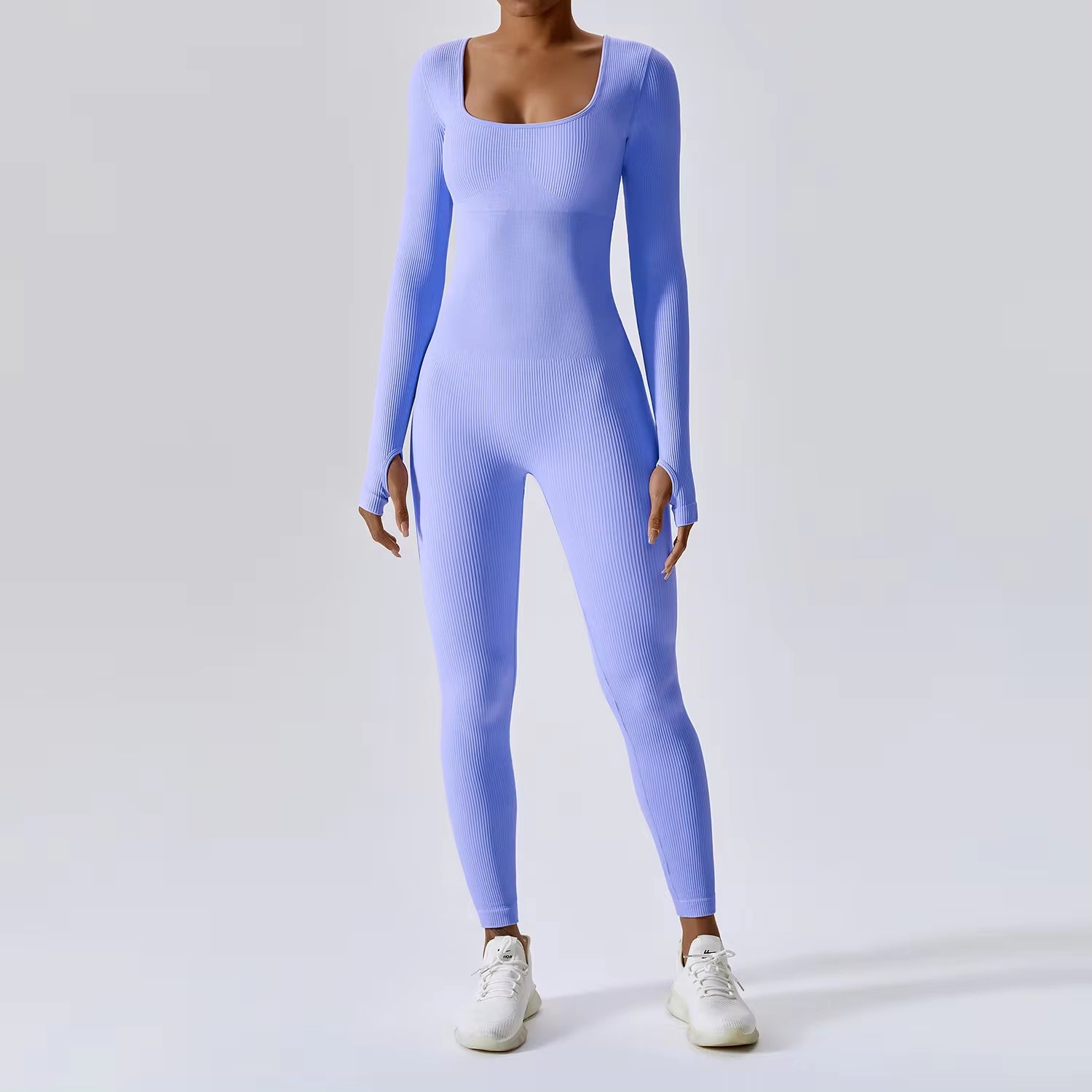 Seamless Yoga Suit Women'S Bodysuit Spring Dance Fitness Clothes Gym Push up Workout Bodysuit Tight Long-Sleeved Athletic Wear