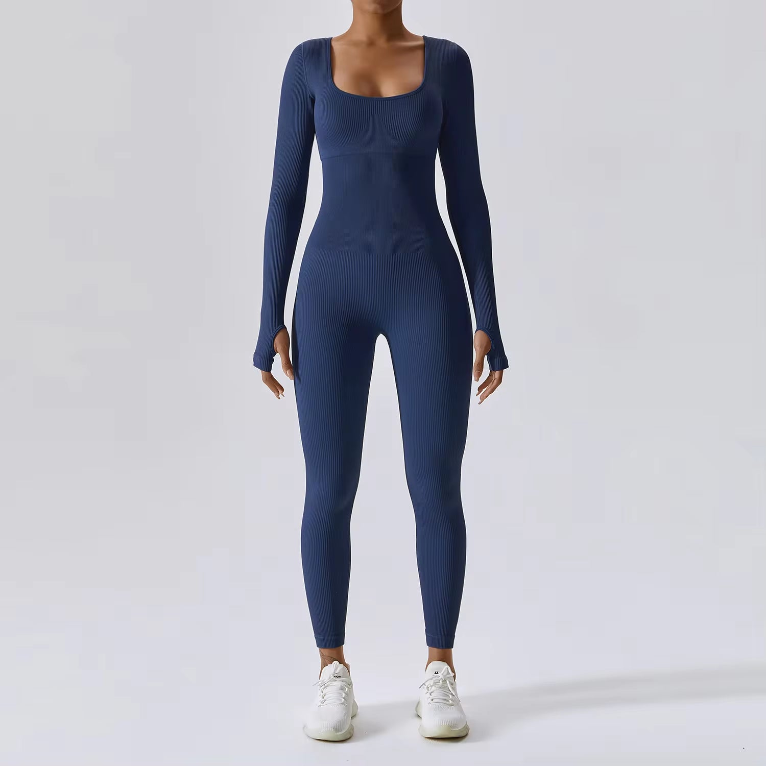 Seamless Yoga Suit Women'S Bodysuit Spring Dance Fitness Clothes Gym Push up Workout Bodysuit Tight Long-Sleeved Athletic Wear